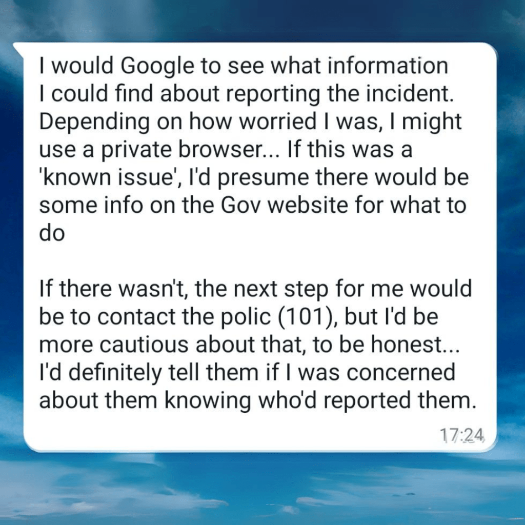 A screenshot of a Whatsapp message